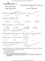 70TS247 DT de thi thu thpt qg mon toan truong thpt chuyen khoa hoc tu nhien ha noi lan 5 nam 2017 co loi giai chi tiet 11825 1493361728 