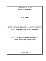 Áp dụng marketing địa phương trong phát triển du lịch thanh hóa 