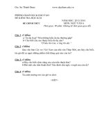 Đề kiểm tra học kì 2 môn văn 6 có đáp án năm 20132014 