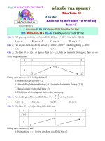 Đề kiểm tra định kì toán 12 khảo sát hàm số