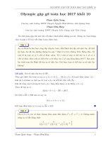 Gặp gỡ toán học lớp 10 năm 2017