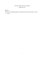 Thiết kế tàu chở dầu thành phẩm chạy cấp không hạn chế, trọng tải 25800 tấn, vận tốc v = 14 knot