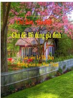 Bài giảng lớp chồi chủ đề Đồ dùng trong gia đình bé