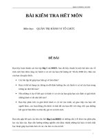 VỀ TÍNH CÁCH và các HÀNH VI cư xử  của bản THÂN tôi   THÔNG QUA VIỆC HOÀN THÀNH các bài tập BIG5 và MBTI