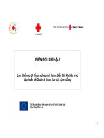 Làm thế nào để lồng nghép nội dung biến đổi khí hậu vào  tập huấn về Quản lý thảm hoạ tại cộng đồng