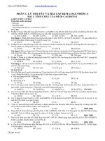 Chuyên đề kim loại nhóm A ôn thi đại học môn Hoá