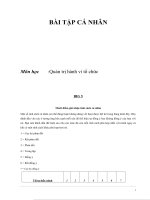 Hoàn thành bài tập phân tích tính cách cá nhân qua mô hình MBTI