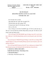 BÀI THU HOẠCH BỒI DƯỠNG THƯỜNG XUYÊN THPT NĂM 2017