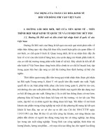 TIỂU LUẬN KINH tế đối NGOẠI   tác ĐỘNG của TOÀN cầu hóa đối với DÒNG vốn FDI vào VIỆT NAM HIỆN NAY