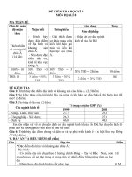 Đề kiểm tra học kì i môn địa lí 8 