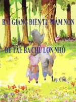 Bài giảng điện tử mầm non đề tài Chuyện ba chú lợn nhỏ (lớp Chồi)