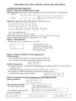 TỔNG HỢP CÔNG THỨC SINH HỌC THPT