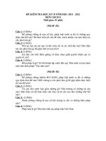 Đề kiểm tra học kì 2 môn giáo dục công dân 8 