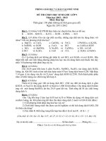 Đề và đáp án HSG Hoá 9 tỉnh Phù Ninh 20122013