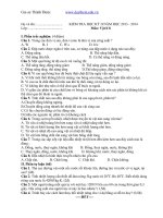 Đề thi học kì 2 môn ngữ văn lớp 8