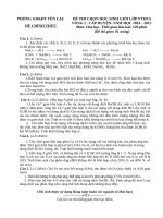 Đề và đáp án thi HSG Lớp 9 môn Hoá huyện Yên Lạc