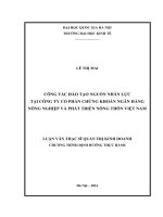 Công tác đào tạo nguồn nhân lực tại công ty cổ phần chứng khoán ngân hàng nông nghiệp và phát triển nông thôn việt nam 