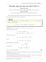 Gặp gỡ toán học lớp 11 năm 2017