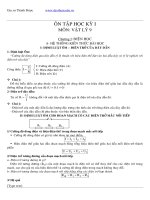 Đề cương ôn tập học kì 1 đầy đủ và chi tiết môn vật lí 9 