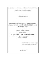 Nghiên cứu phản ứng của tếch (tectona grandis linn  f) đối với khí hậu ở định quán,tỉnh đồng nai 