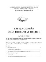 Xây dựng BQL mẫu cho hoạt động quản lý các dự án ODA tại ngân hàng đầu tư và phát triển việt nam BIDV