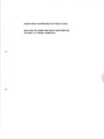 Báo cáo tài chính hợp nhất  Ngân hàng Thương mại Cổ phầnACB 14 q1 unaudited consolidated financial statements 