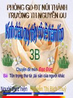 Bài giảng đạo đực lớp 3 tôn trong thư từ và tài sản của người khác 