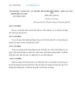 Bộ đề thi thử thpt quốc gia môn sử các tỉnh năm 2017 có đá án