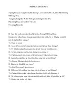 Biên bản phỏng vấn sâu đề tài: Mức sống của người dân thôn Văn Lâm