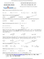 14  TS247 DT de thi thu thpt qg mon toan truong thpt tien du bac ninh lan 1 nam 2017 co loi giai chi tiet  8852 1483952402 