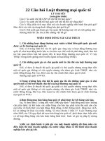 22 cau luat thương mại quốc tế
