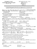 đề thi học kỳ I môn hóa lớp 12