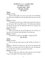 Đề kiểm tra học kì 2 môn giáo dục công dân lớp 7 