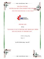 tận dụng và xử lý phế phụ liệu trong công nghệ sản xuất rượu từ tinh tinh bột sắn nhóm sáng thứ 2