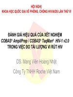 ĐÁNH GIÁ HIỆU QUẢ CỦA XÉT NGHIỆM COBAS® AmpliPrep / COBAS® TaqMan®  HIV-1 v2.0 TRONG VIỆC ĐO TẢI LƯỢNG VI RÚT HIV