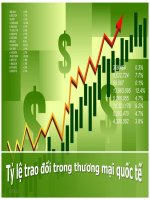 Quan hệ kinh tế quốc tếTỷ lệ trao đổi trong thương mại quốc tế (official) 