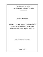Nghiên cứu xác định levofloxacin trong dược phẩm và nước tiểu bằng sắc ký lỏng hiệu năng cao 