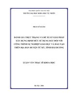 Đánh giá thực trạng và đề xuất giải pháp xây dựng định mức sử dụng đất đối với công trình sự nghiệp giáo dục và đào tạo trên địa bàn huyện tứ kỳ, tỉnh hải dương 