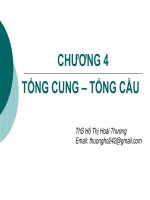 Kinh tế vĩ mô  Chương 4  tổng cung, tổng cầu 