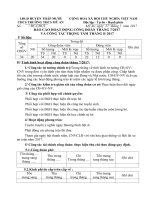 Báo cáo tình hình hoạt động công đoàn tháng 7 và phương hướng tháng 8 năm 2017