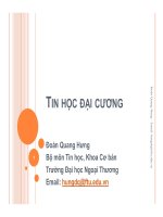 Tin học đại cương  Chapter 1, 2 THDC doanhung 31july2011 