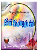 Bài giảng điện tử mầm non đề tài Đồ dùng gia đình (lớp Lá)