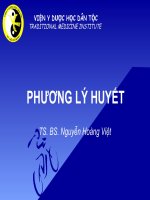 BÀI GIẢNG PHƯƠNG LÝ HUYẾT