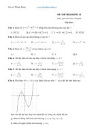 de thi thu hk i toan 12 de thi thu hk i toan 12 