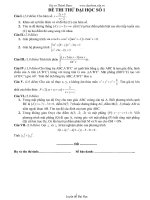 de thi dai hoc mon toan co dap an so 1 