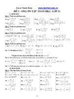 de cuong hk2 lop 11 chuan theo yeu cau bdg toán 11 