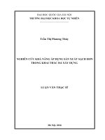 Nghiên cứu khả năng áp dụng sản xuất sạch hơn trong khai thác đá xây dựng 