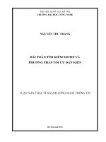 Bài toán tìm kiếm MOTIF và phương pháp tối ưu đàn kiến 