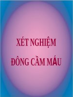 Bài Giảng Xét Nghiệm Đông Cầm Máu