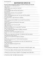 REPORTED SPEECH ENGLISH PROFICIENCY TEST